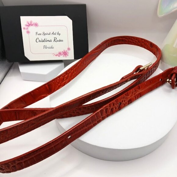 Brahmin Leather Strap Replacement Used LAVA color - Picture 2 of 3